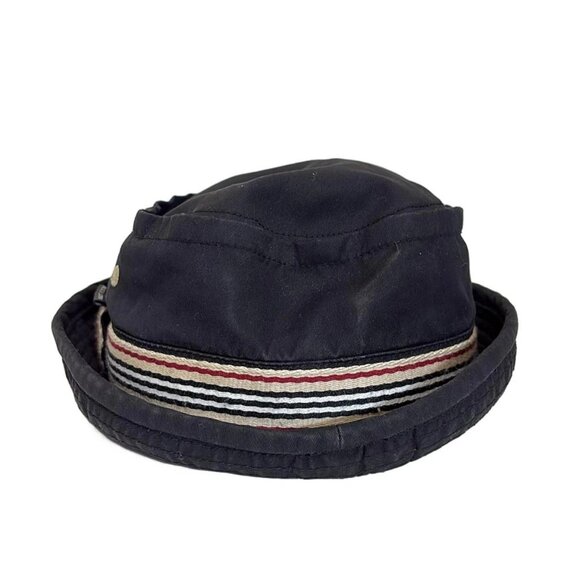 Auth Burberry Black Label - Black Beige Multi Cotton Hat - Picture 1 of 10